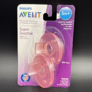 Philips Avent 3 months pink super soothie 2pk
